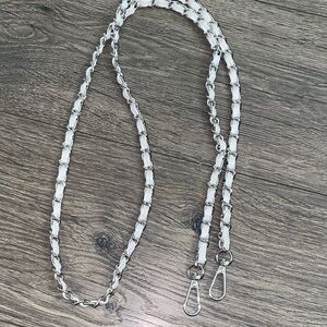 Elegant Silver and White Crossbody Chain